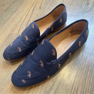 Banana Republic Demi Tiger Loafer in Navy Blue Tiger Print size 7.5